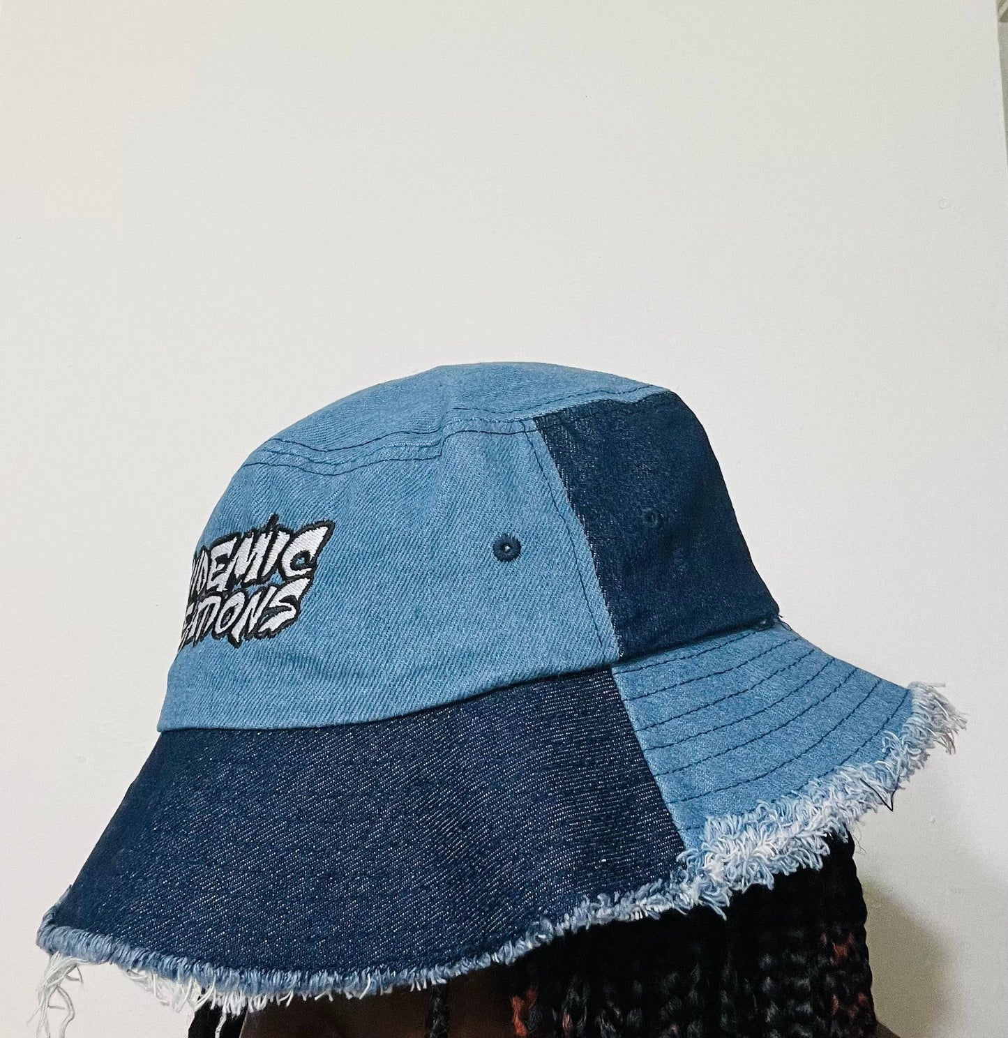 Distressed Denim Bucket Hat