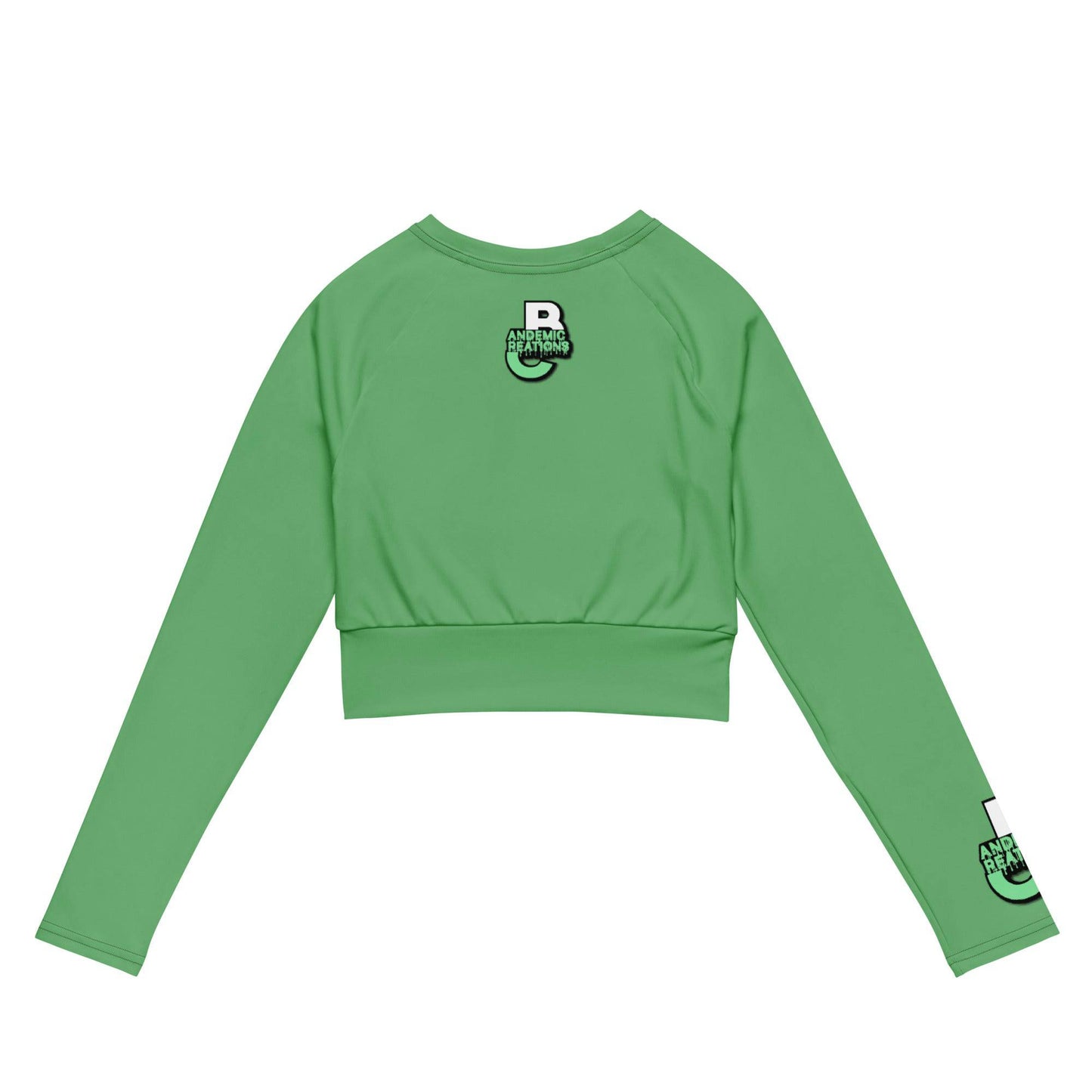 Bay Leaf Long-Sleeve Crop Top