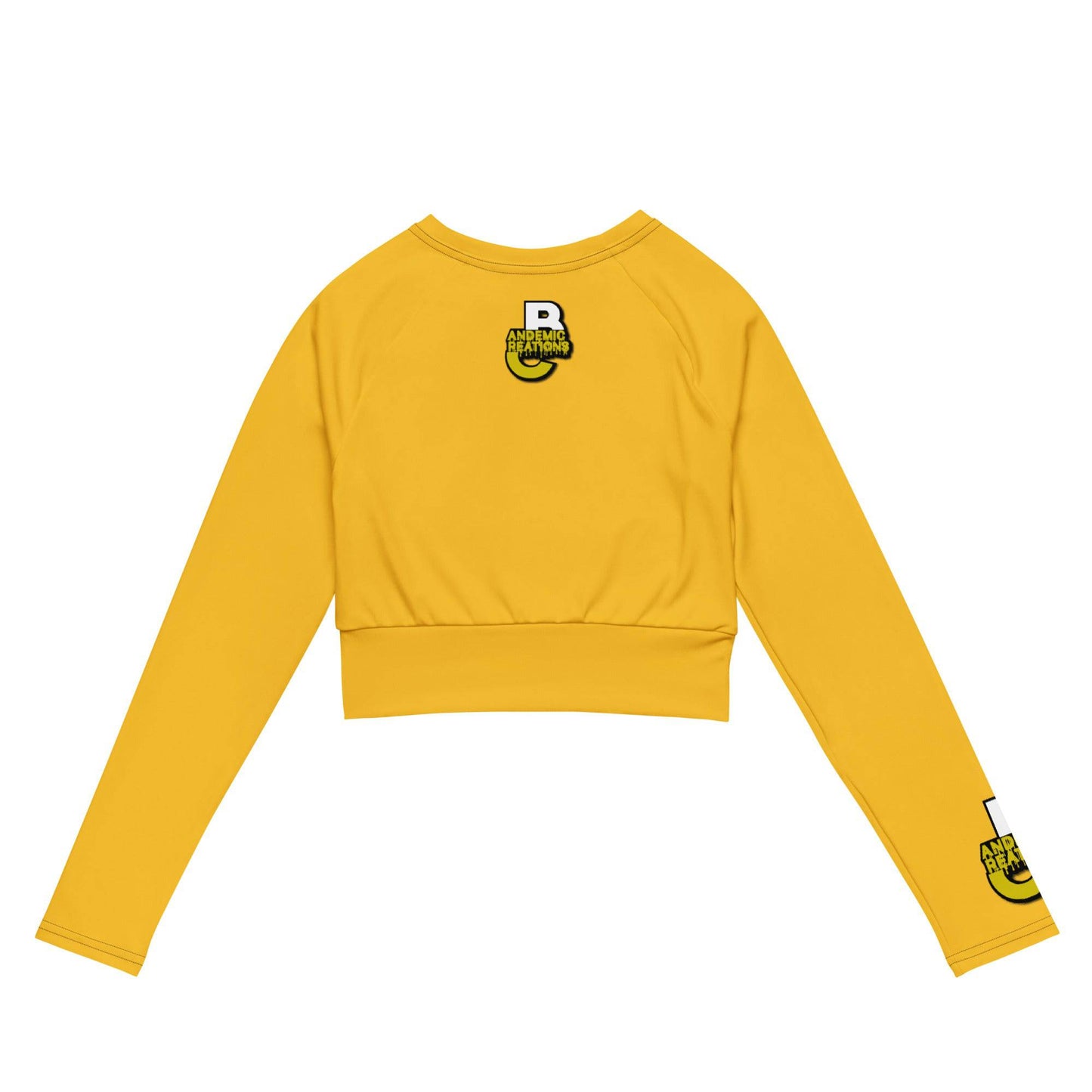 Yellow-Gold Long Sleeve Crop Top