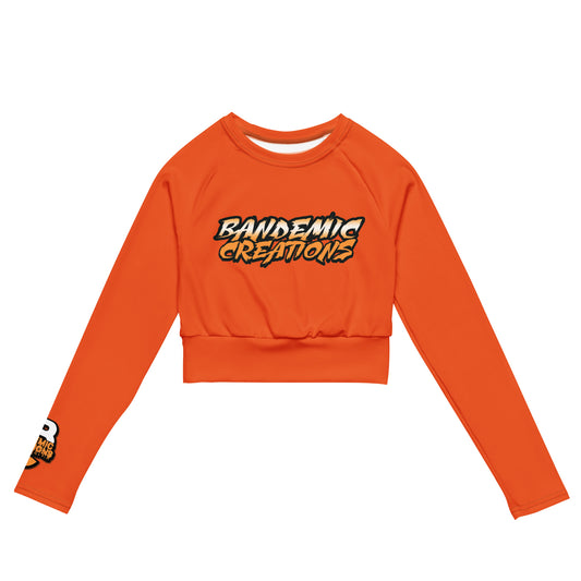Orange BC Long-Sleeve Crop Top