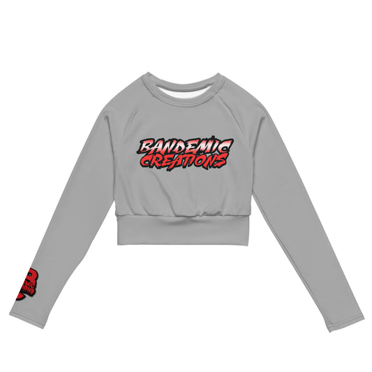 Red BC Long-Sleeve Crop Top