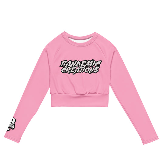 Cotton Candy Long-Sleeve Crop Top