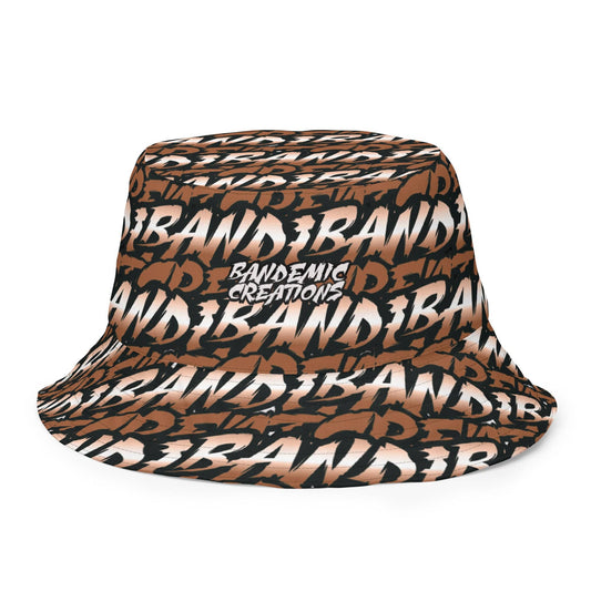 Brown / White Reversible Bucket Hat