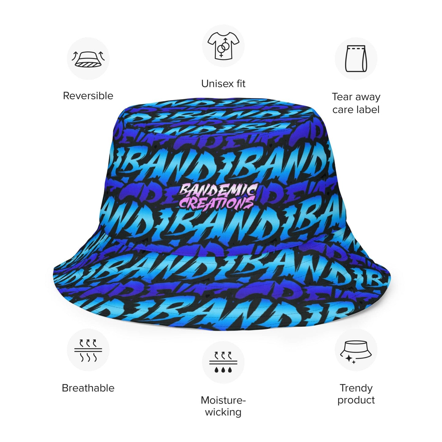 Blue / Pink Reversible Bucket Hat