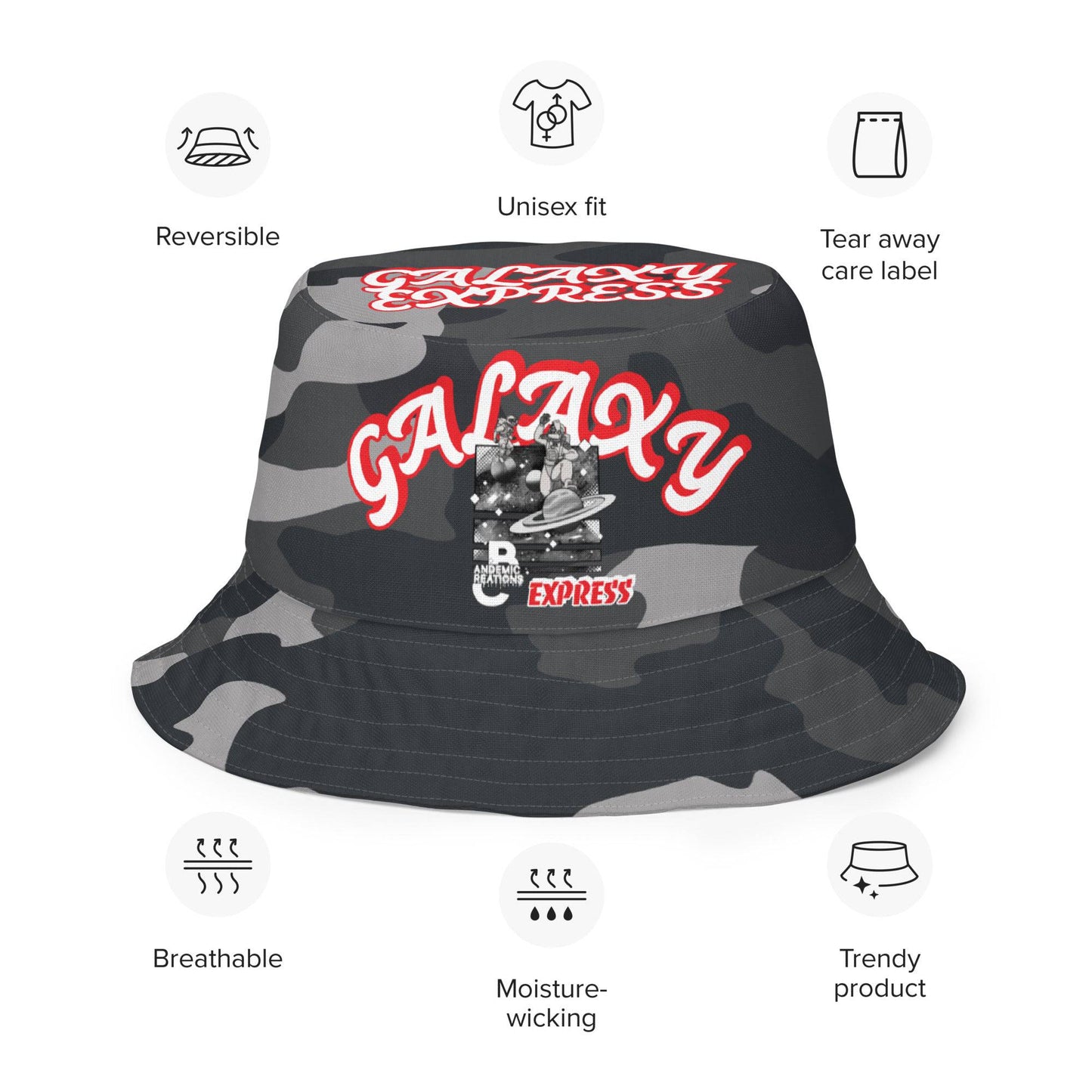 'GALAXY EXPRESS' Reversible Bucket Hat