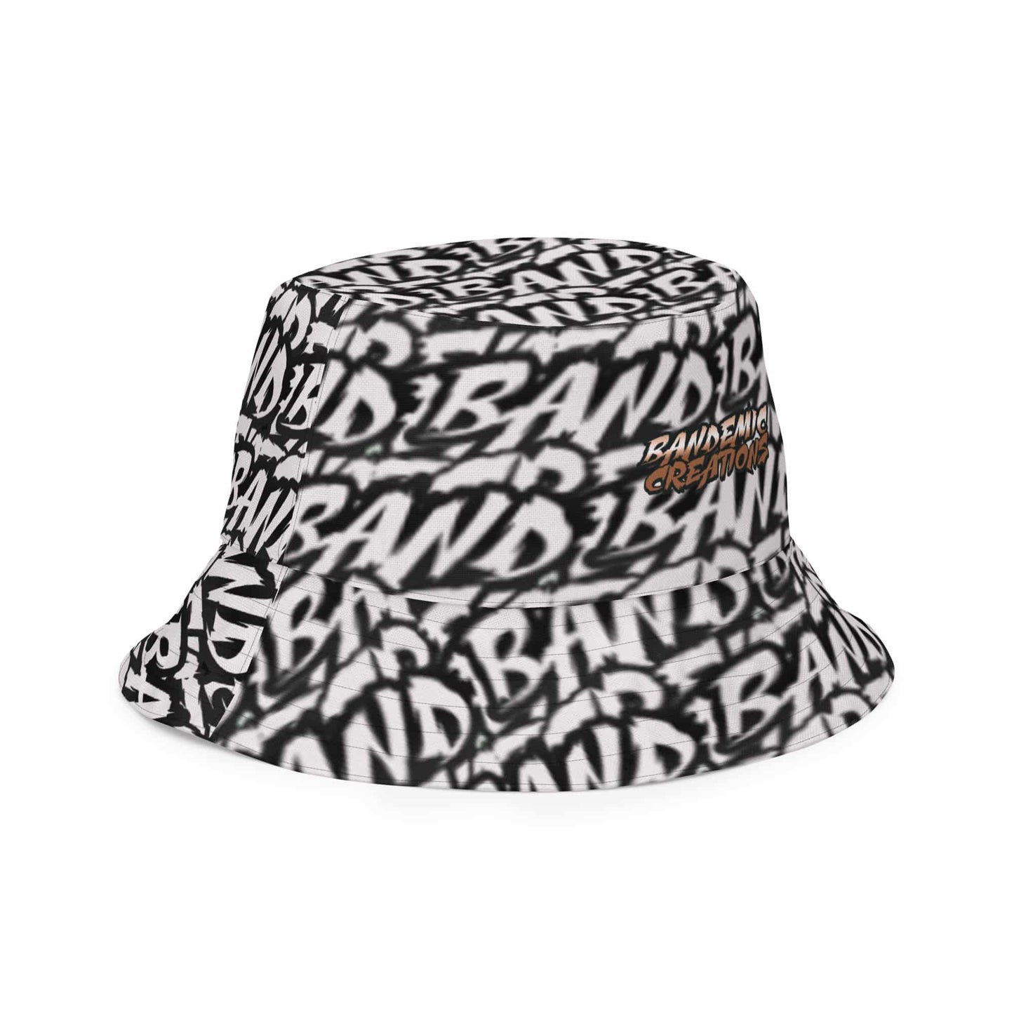 Brown / White Reversible Bucket Hat