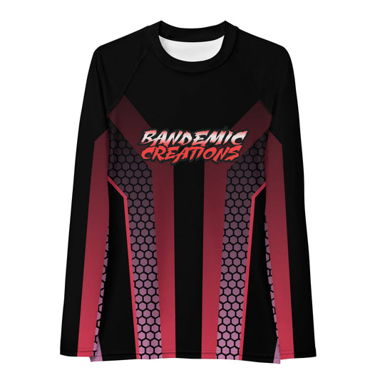 Athletic Red Rash Guard Set