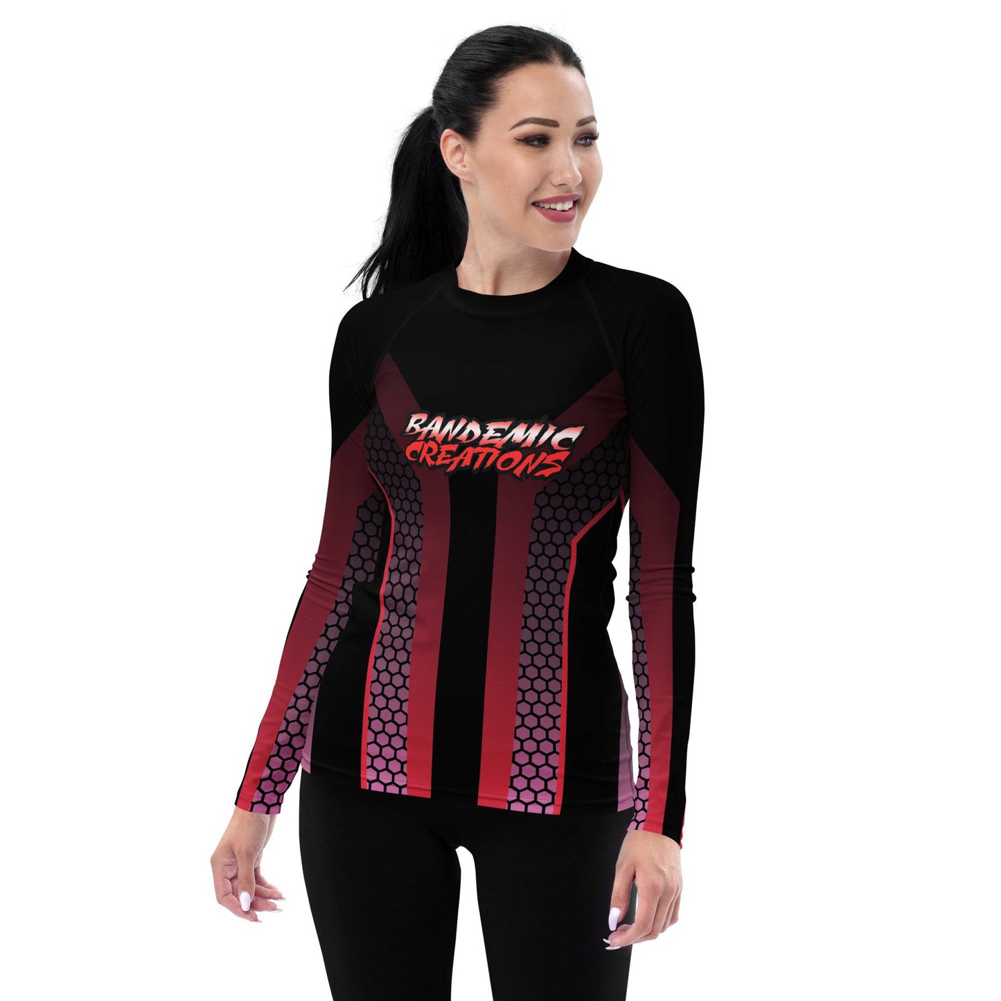 Athletic Red Rash Guard Set