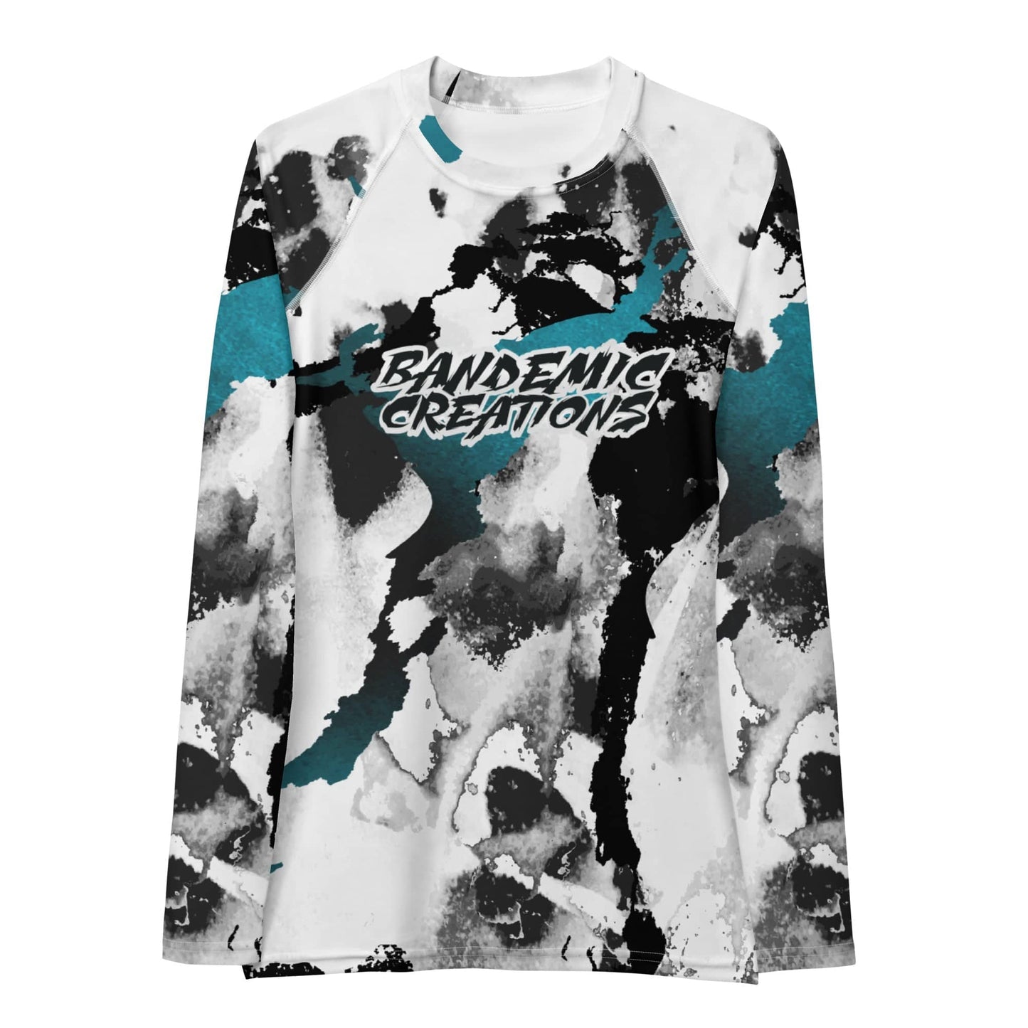 Abstract Blue Rash Guard Set