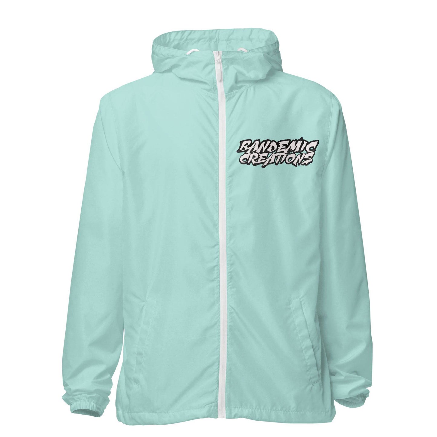 White BC lightweight zip up windbreaker