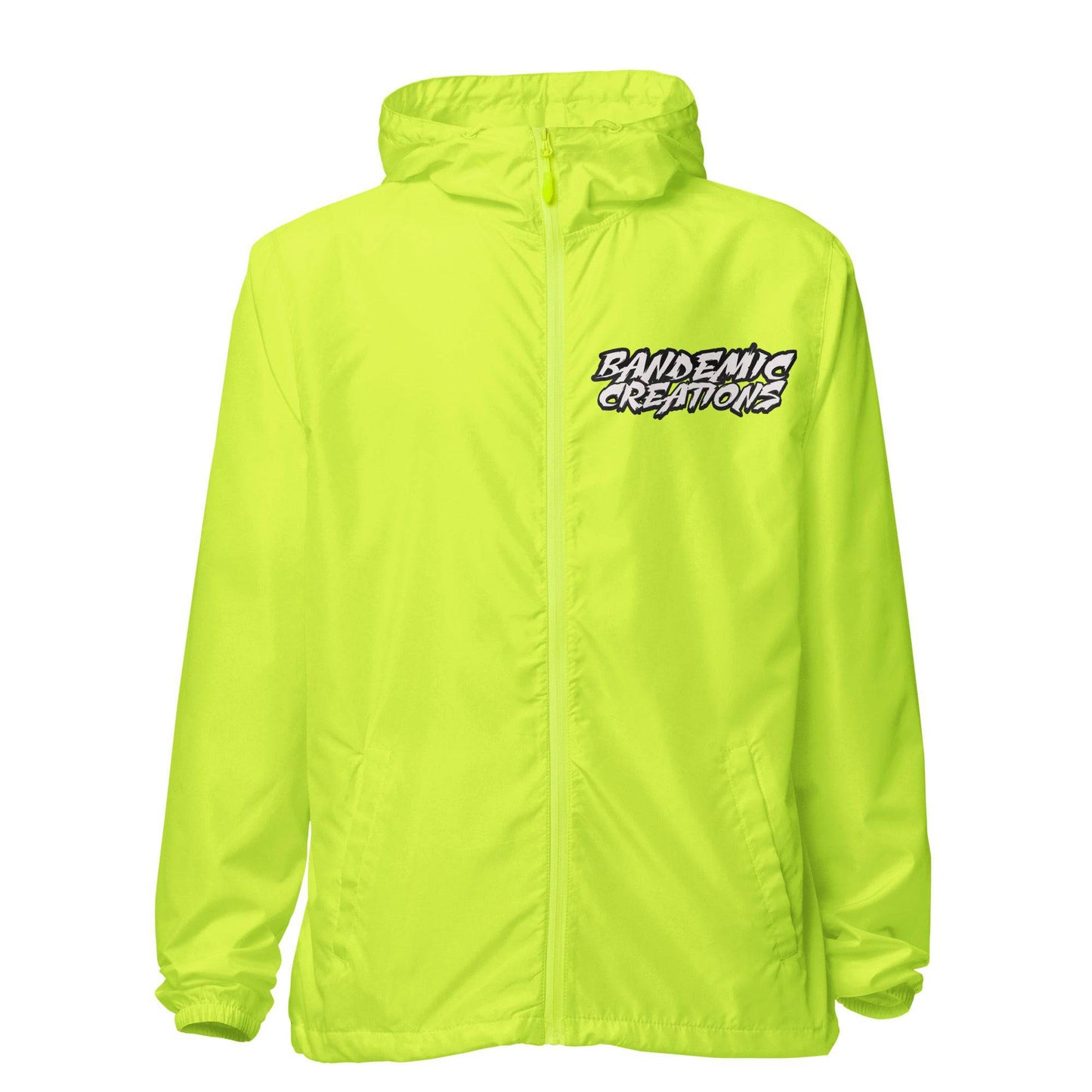 White BC lightweight zip up windbreaker