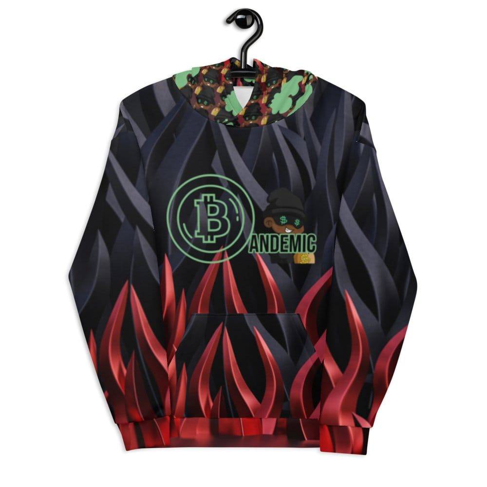 Men's Bandemic x CTMCM' Crypto Dark Flame' Hoodie - BandemicCreations