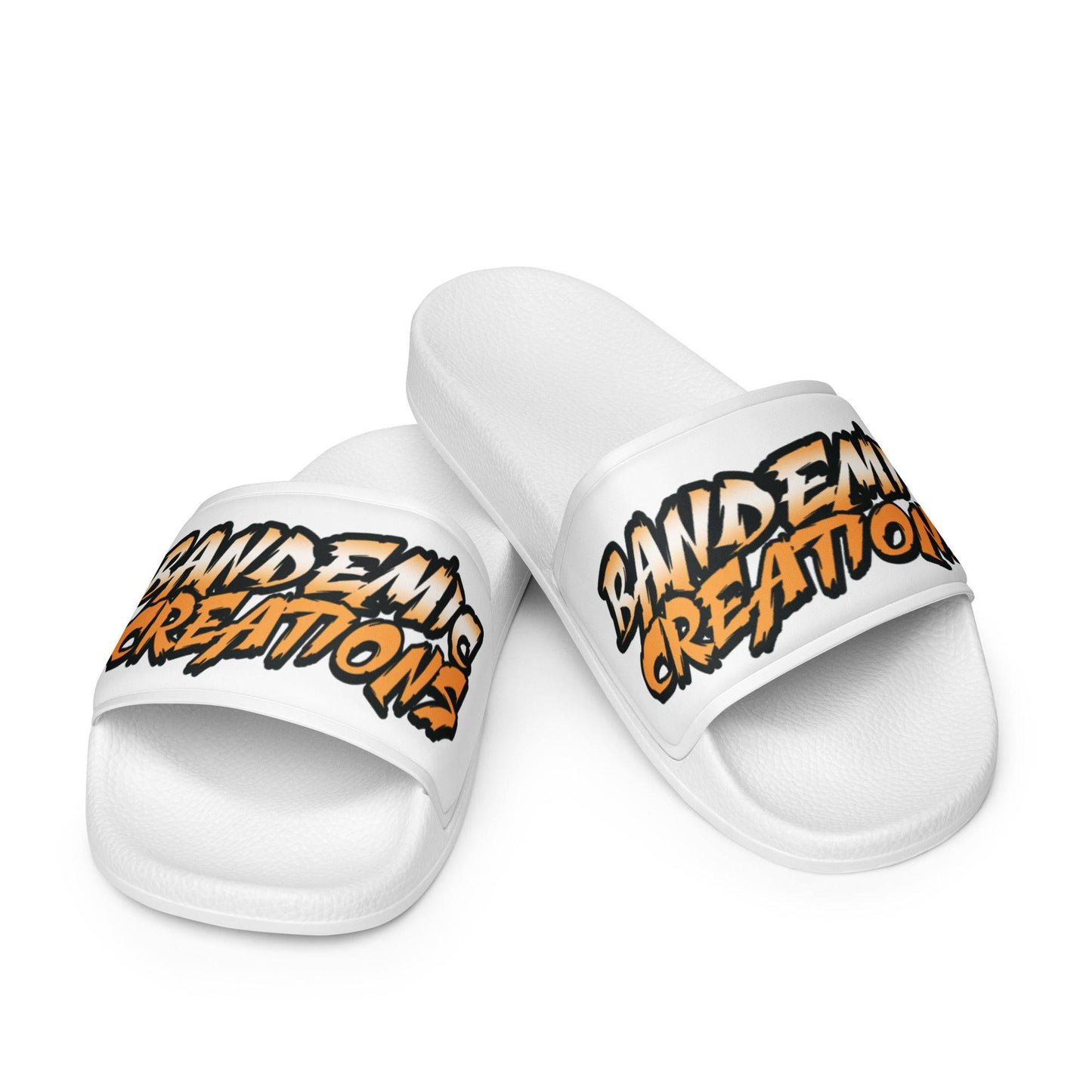 White/Orange slides - BandemicCreations 