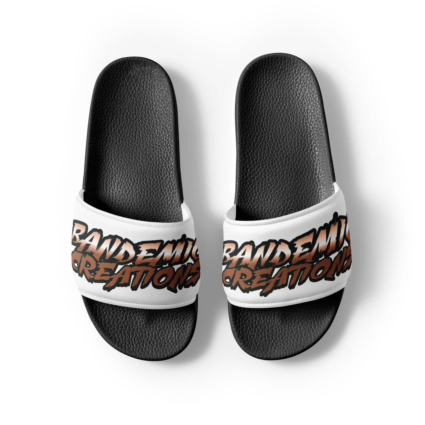 White/ Brown BC Women's slides