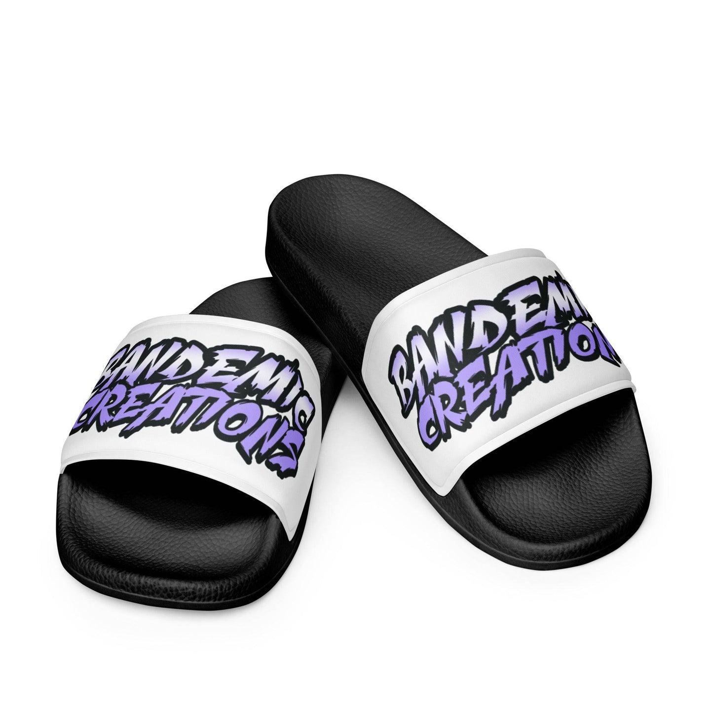 White/Purple BC slides - BandemicCreations 