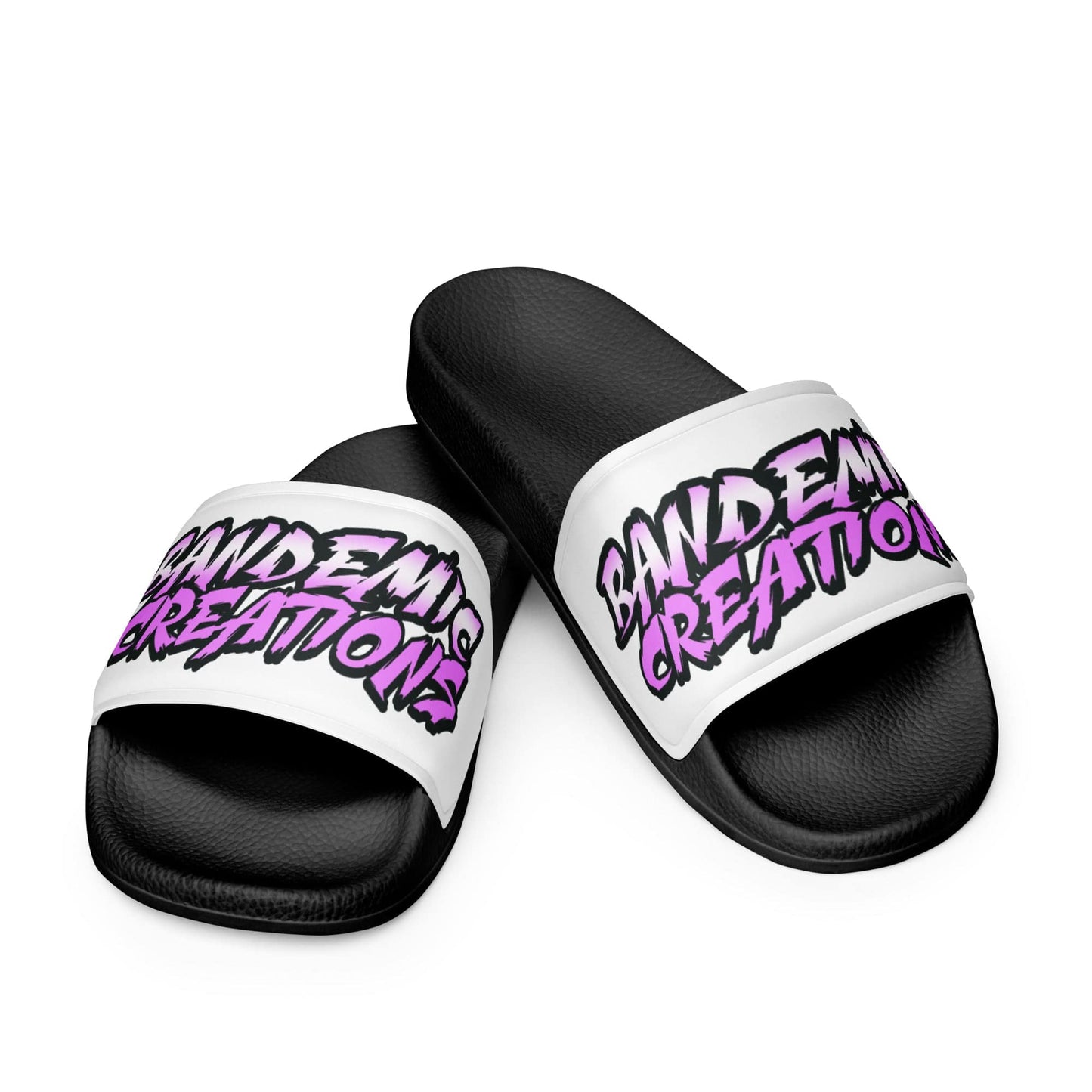 White/Pink BC slides - BandemicCreations 