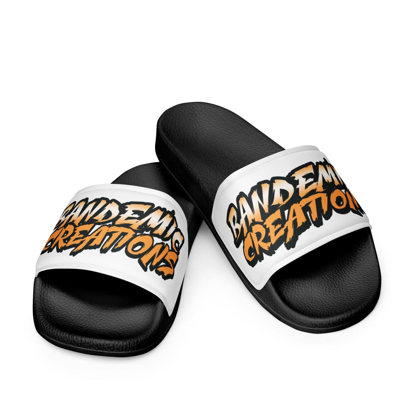 White/Orange BC slides - BandemicCreations 