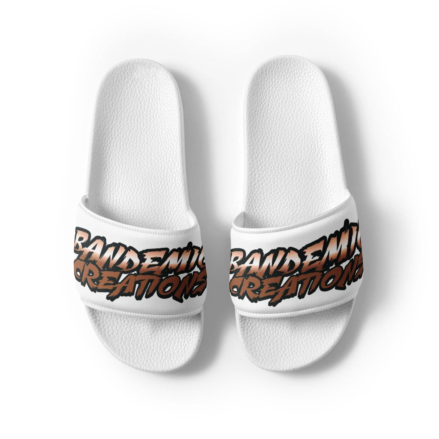 White/ Brown BC Women's slides