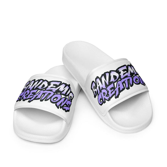 White/Purple BC slides - BandemicCreations 