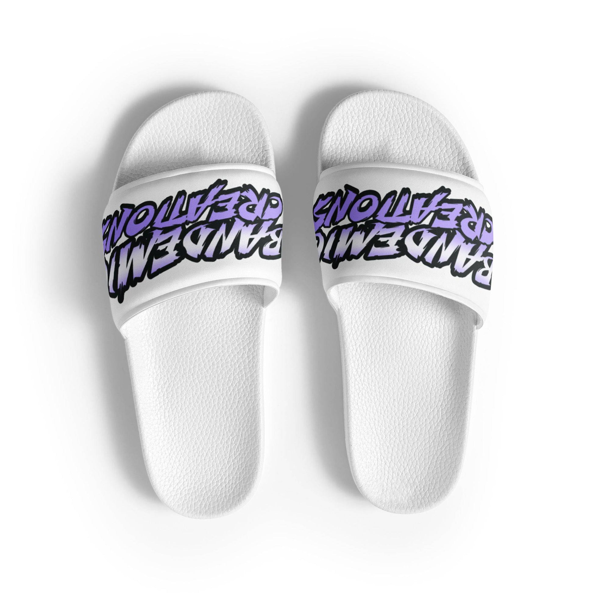 White/Purple BC slides - BandemicCreations 