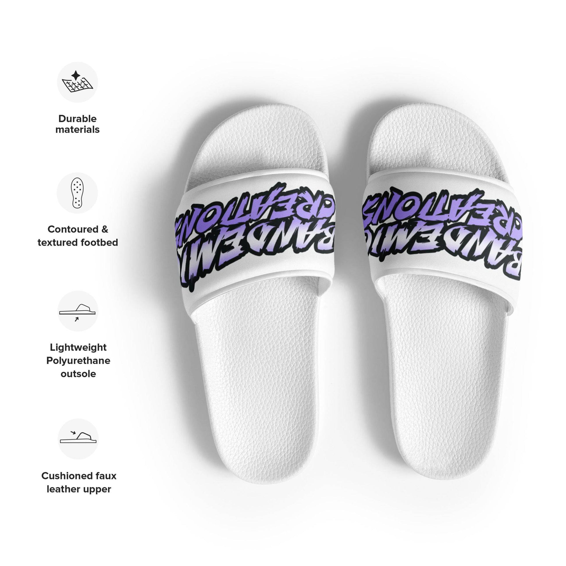 White/Purple BC slides - BandemicCreations 