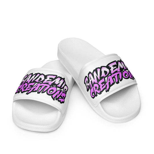 White/Pink BC slides - BandemicCreations 