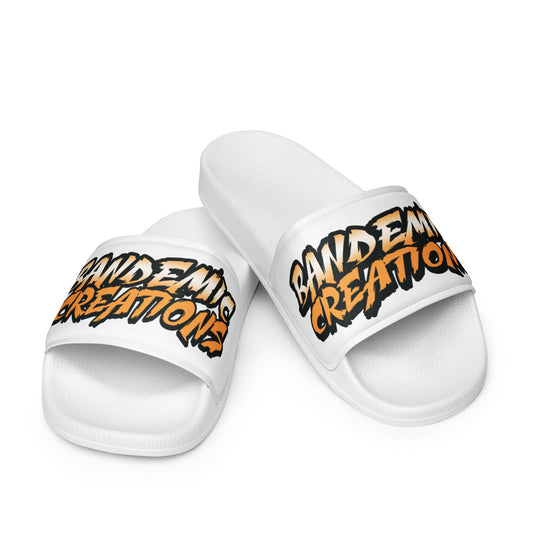 White/Orange BC slides - BandemicCreations 