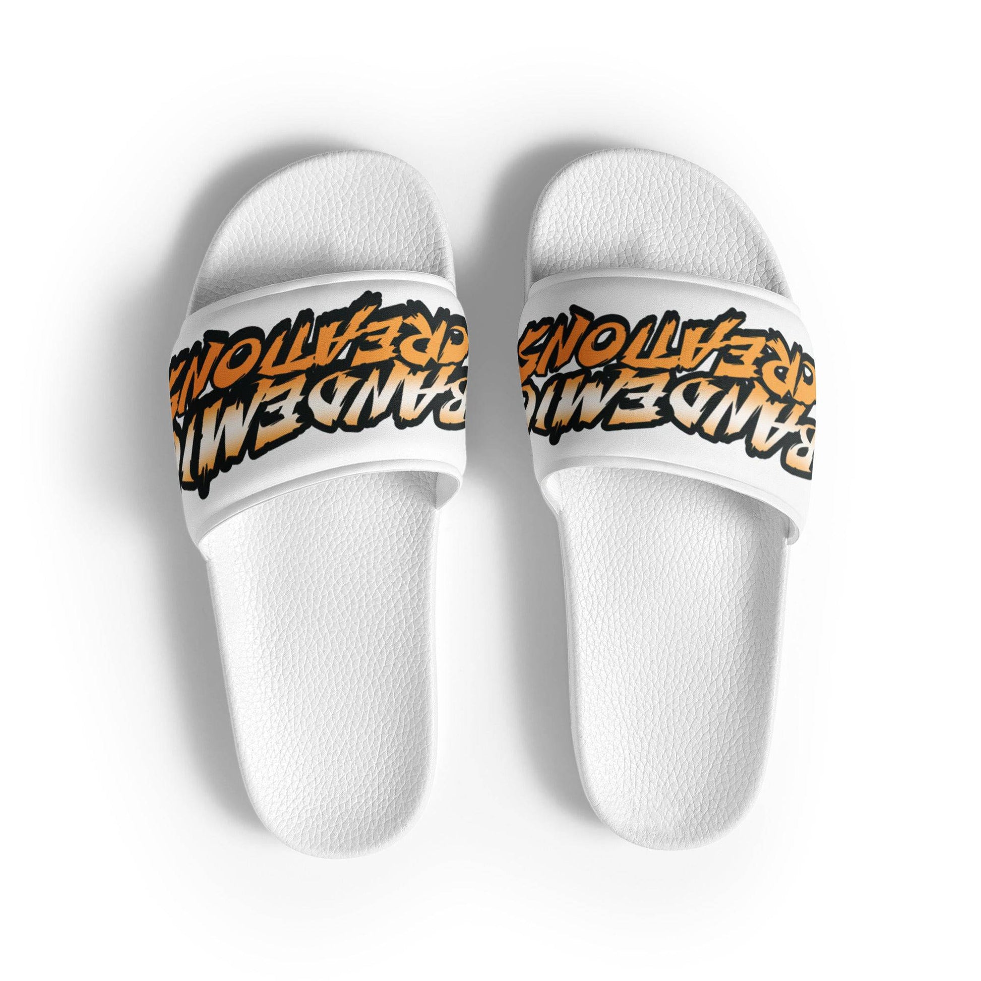 White/Orange BC slides - BandemicCreations 