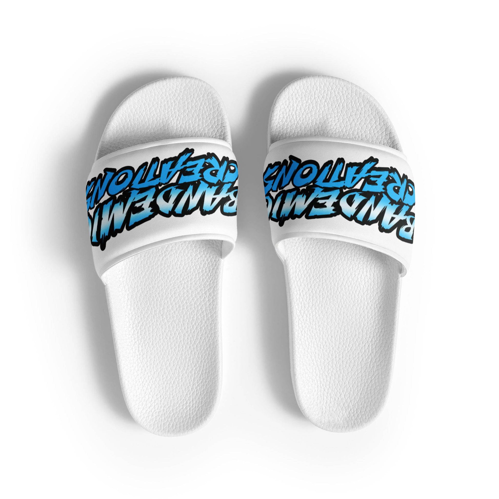 White/Blue BC slides - BandemicCreations 