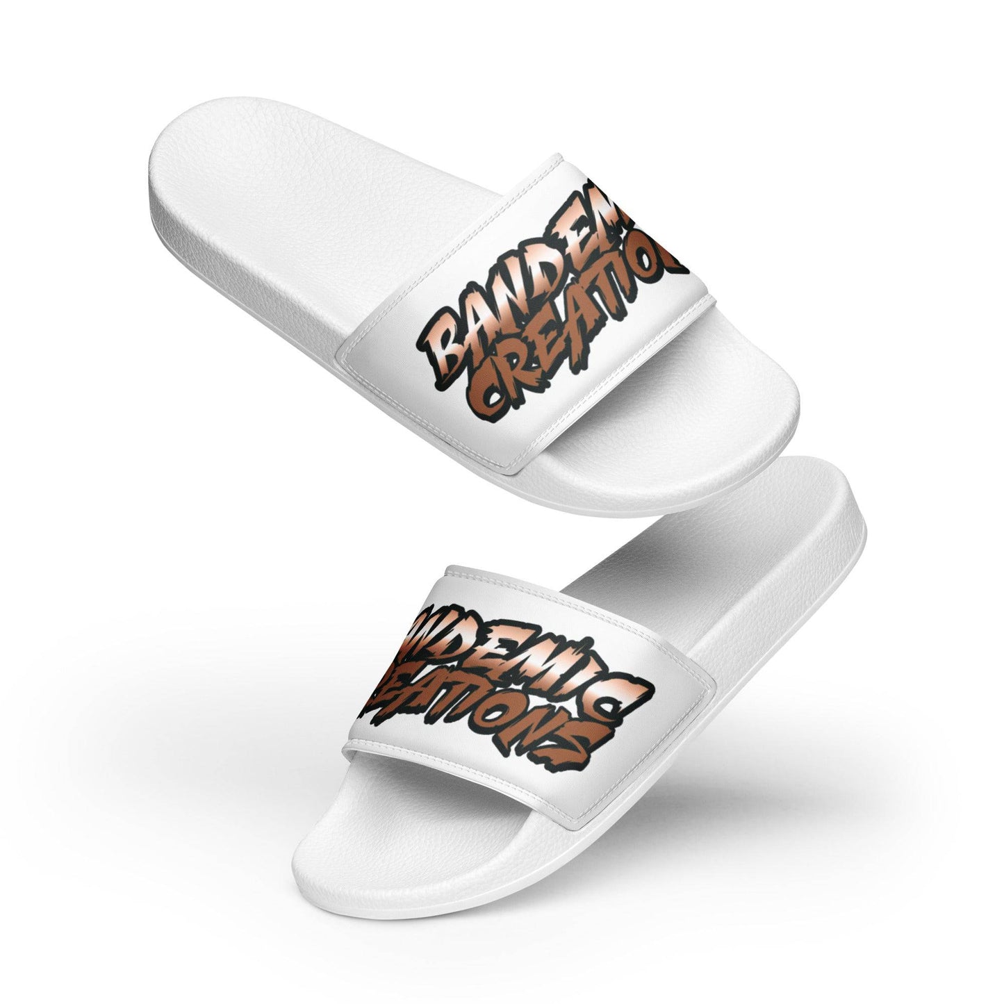 White/ Brown BC Women's slides